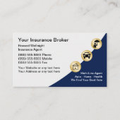 Courtier d'assurance Cartes de visite de classe mo (Devant)