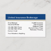 Courtier d'assurance Cartes de visite modernes (Devant)