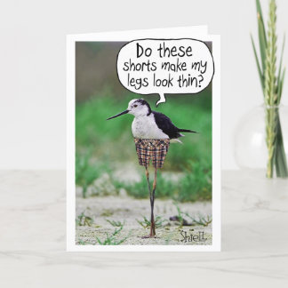 COURTS D'OISEAU "TROP SEXY" FUNNY Carte ou cadeau
