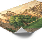 Courtyard at Oxford University Poster (Hoek)