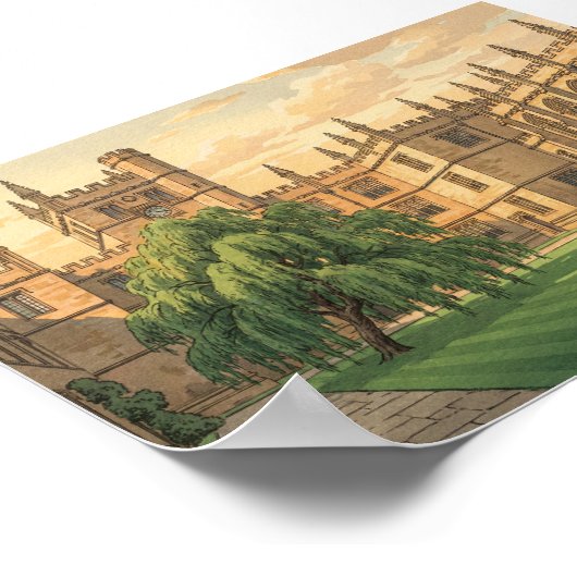 Courtyard at Oxford University Poster (Hoek)