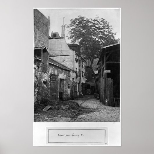 Courtyard at rue Larrey 8, Paris, 1858-78 Poster (Voorkant)