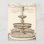 Courtyard-fontein met sierCherub Briefkaart (Voorkant)