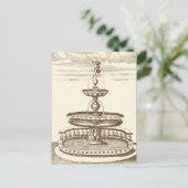 Courtyard-fontein met sierCherub Briefkaart (Staand voorkant)