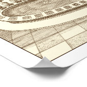 Courtyard-fontein met sierCherub Poster (Hoek)