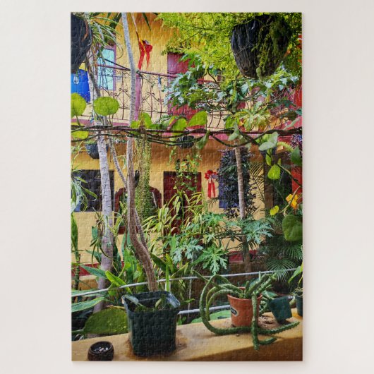 Courtyard Interior with Hanging Plants Legpuzzel (Verticaal)
