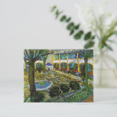Courtyard of Hospital in Arles, Vincent van Gogh Briefkaart (Staand voorkant)