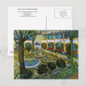 Courtyard of Hospital in Arles, Vincent van Gogh Briefkaart (Voorkant / Achterkant)
