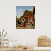 Courtyard - Pieter de Hooch Poster d'art (Cuisine)
