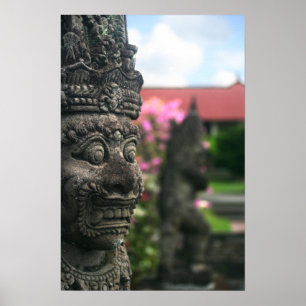 Courtyard Statue Poster