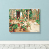 Courtyard van Eliseu Meifren Courtyard Patio Garde Canvas Afdruk (Insitu (Houten vloer))