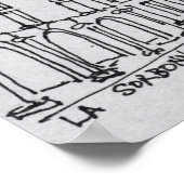 Courtyard van La Sorbonne | Universiteit van Parij Poster (Hoek)