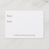 Cousant, réparant le carte de visite : Dessin de (Dos)