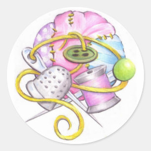 cousez les autocollants