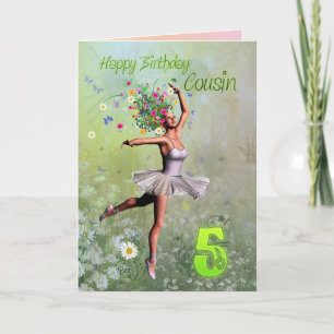 Cousin age age 5, carte d'anniversaire fée fée