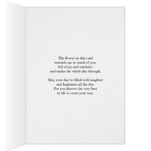 Cousin Anniversaire Belle rose rose rose (Intérieur (Droit))