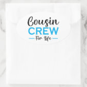 COUSIN-BEMANNING VOOR HET LEVEN OVALE STICKER (Tas)