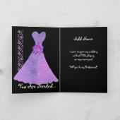 COUSIN Bridesmaid Invitation PINK Gown V01 (Intérieur)