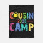 Cousin Camp 2025 Camping Campfire Summer Vacation Fleece Deken (Voorkant)