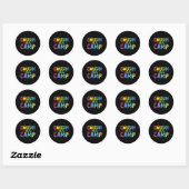 Cousin Camp 2025 Camping Kampvuur Zomervakantie Ronde Sticker (Vel)