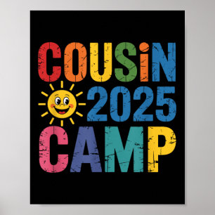Cousin Camp 2025 Shirt - Kleurrijke Familiereünie Poster