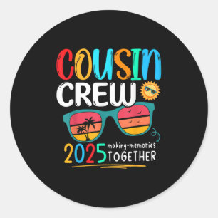 Cousin Crew 2025 Familiereünie Maken Herinneringen Ronde Sticker