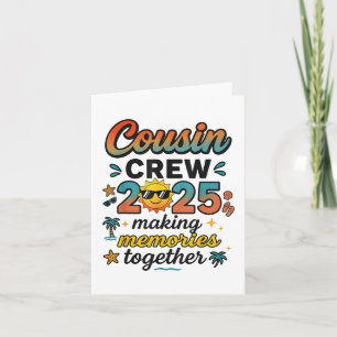 Cousin Crew 2025 Zomervakantie Strand Familiereis Kaart