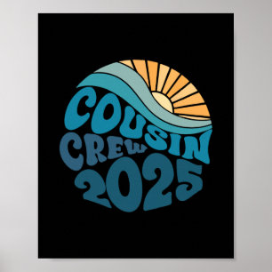 Cousin Crew 2025 Zonnebad Trip Familievakantie Poster