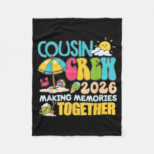 Cousin Crew 2026 Herinneringen maken Strand Zomer Fleece Deken