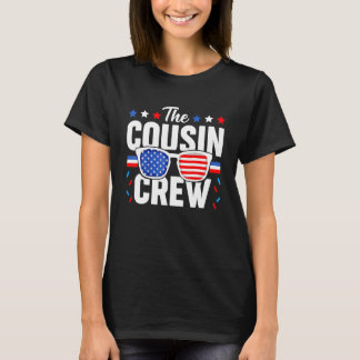 Cousin Crew 4th of July Patriotic American Family  T-shirt