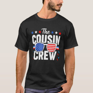 Cousin Crew 4th of July Patriotic American Family  T-shirt