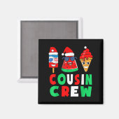 Cousin Crew Christmas In July Squad Pajamas Matchi Magneet (Voorkant / Achterkant)
