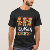 Cousin Crew Christmas Pajama Shirt Gingerbread Man (Voorkant)