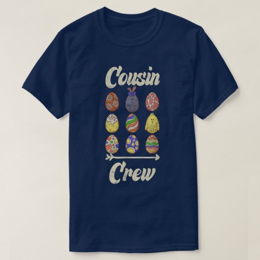Cousin Crew Cute Bunny Rabbit Egg Matching Easter T-shirt (Design voorkant)