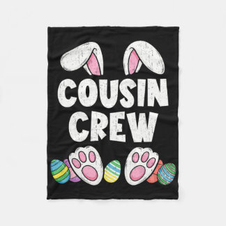 Cousin Crew Easter Bunny Family Matching Funny Hap Fleece Deken