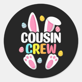 Cousin Crew Easter Bunny Family Matching Toddler B Ronde Sticker