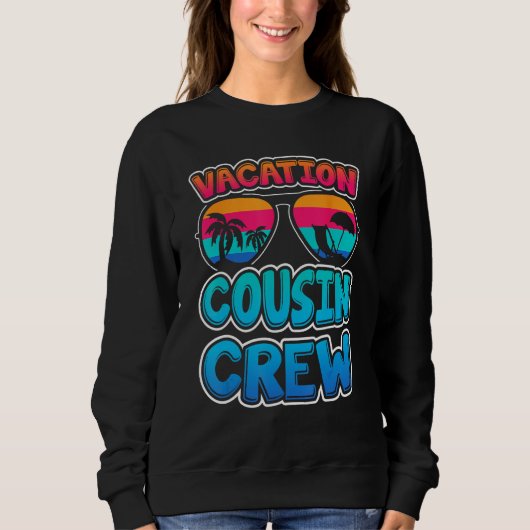 Cousin Crew Family Summer Vacation Retro Apparel F Trui (Voorkant)