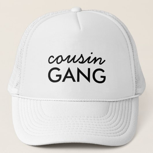 Cousin Crew Fun Matching Family Hat Design Trucker Pet (Voorkant)