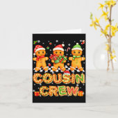 Cousin Crew Gingerbread Pjs Pajamas Christmas Xmas Kaart (Gele Bloem)