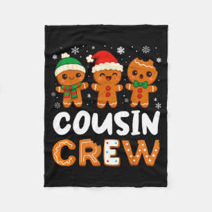 Cousin Crew Kerstmis 2025 Cookie Kids Jongen Meisj Fleece Deken