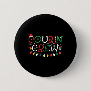 Cousin Crew Kerstmis In Juli Squad Familie Matchen Ronde Button 5,7 Cm