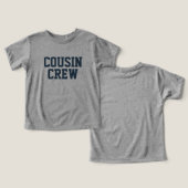Cousin Crew | Navy Kids Baby T-Shirt (Ontwerp Voorkant & Achterkant)