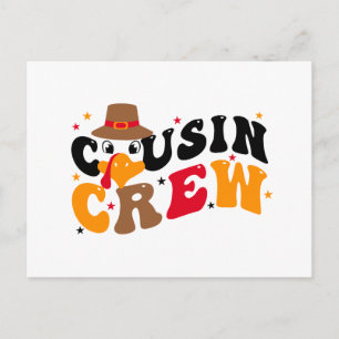 Cousin Crew-Thanksgiving Feestdagenkaart