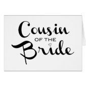 Cousin de Bride Black on White (Devant horizontal)