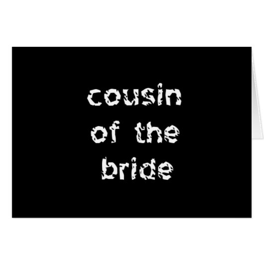 Cousin de la mariée (Devant horizontal)