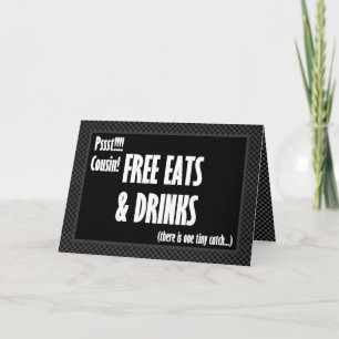 COUSIN Funny Usher Invitation Free Food