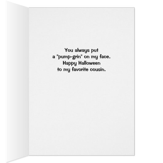 Cousin Halloween Cute Jack o' Lantern (Intérieur (Droit))