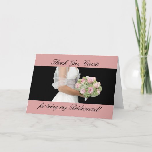Cousin Merci pour être ma servante d'honneur (Devant)