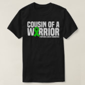 Cousin of a Warrior Lymphoma Cancer Awareness T-shirt (Design voorkant)