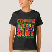 Cousin Of The Birthday Girl Melon Family Matching T-shirt (Voorkant)